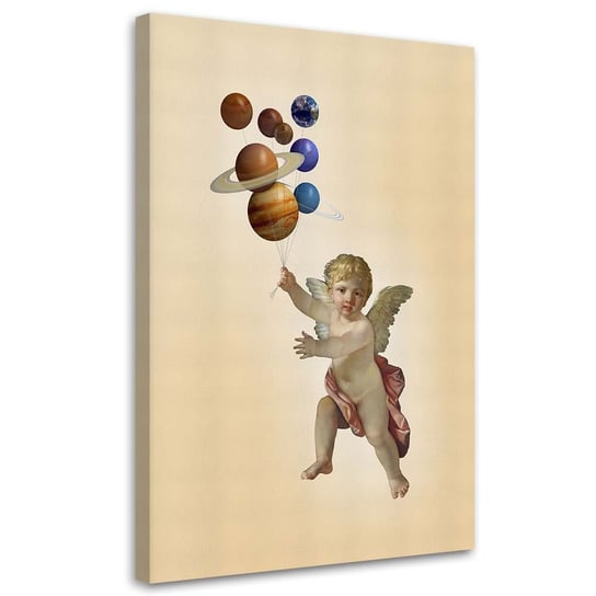 Feeby Obraz na płótnie, FEEBY Planetowe balony i aniołek - Jose Luis Guerrero 40x60 Feeby