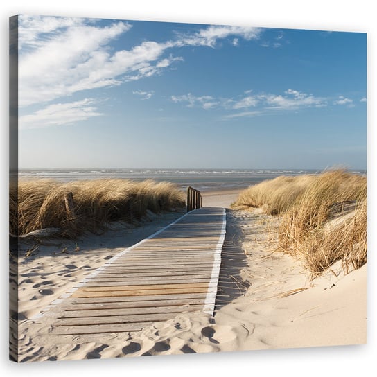Feeby Obraz na płótnie, FEEBY Plaża Morze Północne Wydmy 50x50 Feeby