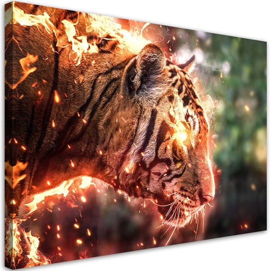 Feeby Obraz na płótnie, FEEBY Płomienny tygrys - Alex G Griffiths 90x60 Feeby