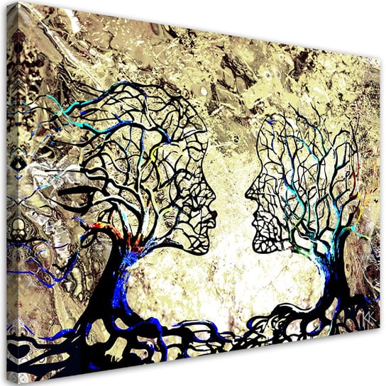 Feeby Obraz na płótnie, FEEBY Pocałunek drzewa miłość abstrakcja 60x40 Feeby