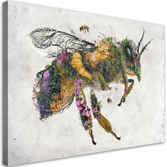 Feeby Obraz na płótnie, FEEBY Pszczoła z kwiatów - Barrett Biggers 100x70 Feeby