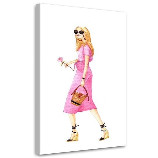Feeby Obraz na płótnie, FEEBY Różowa elegancja - Gisifraga 80x120 Feeby