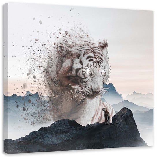 Feeby Obraz na płótnie, FEEBY Rozpad białego tygrysa - Zehem Chong 50x50 Feeby