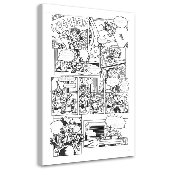 Feeby Obraz na płótnie, FEEBY Rysunkowy komiks o myszkach - Saqman 40x60 Feeby