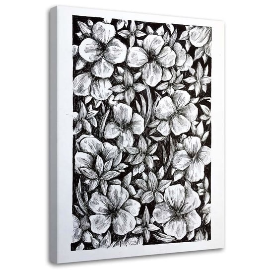 Feeby Obraz na płótnie, FEEBY Szkic kwiatów na łące - Jan Perit Kablan 40x60 Feeby