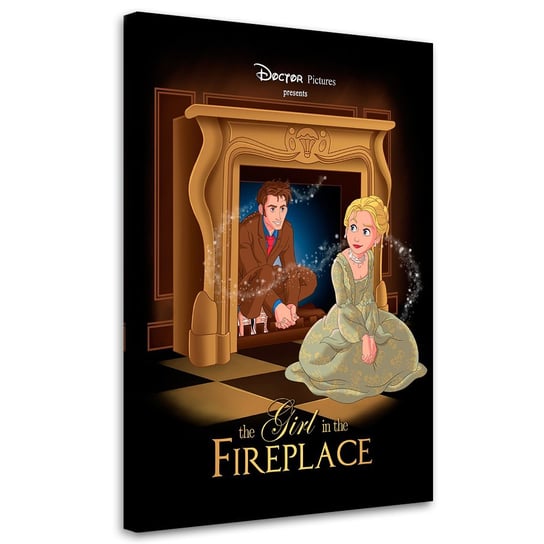 Feeby Obraz na płótnie, FEEBY The Girl in The Fireplace - Saqman 40x60 Feeby