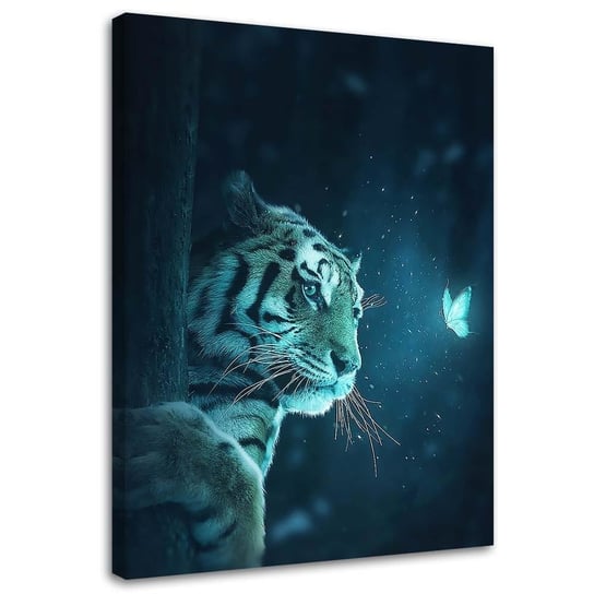 Feeby Obraz na płótnie, FEEBY Tygrys i magiczna noc - Jose Francese 40x60 Feeby