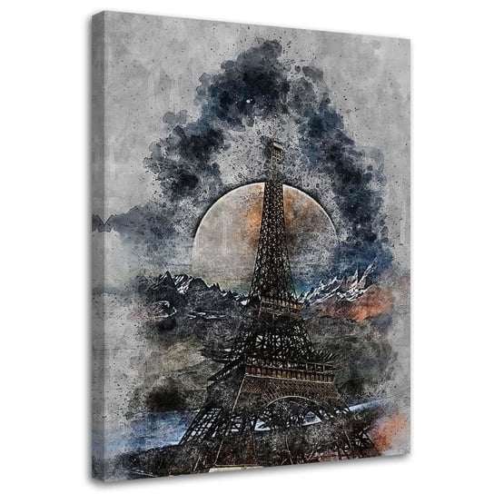 Feeby Obraz na płótnie, FEEBY Wieża Eiffla w mgle - Pau Fernandez 40x60 Feeby