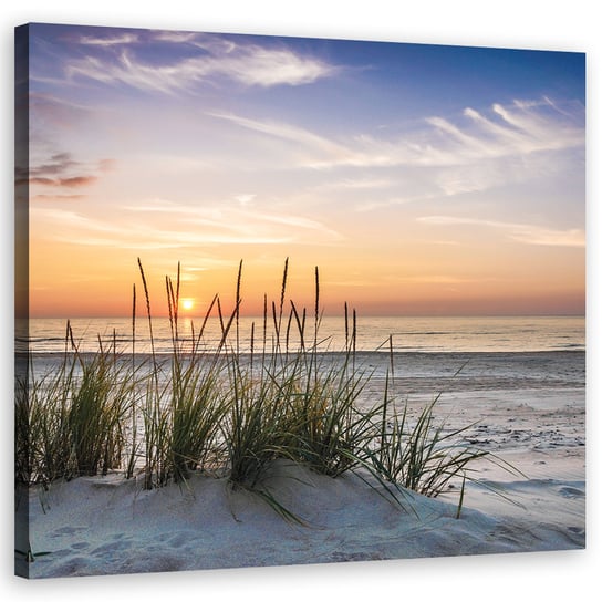 Feeby Obraz na płótnie, FEEBY Zachodzące słońce na plaży 30x30 Feeby