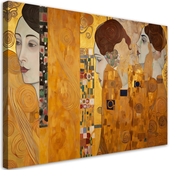 Feeby Obraz na płótnie, FEEBY Złoty portret kobiety - G. Klimt 100x70 Feeby