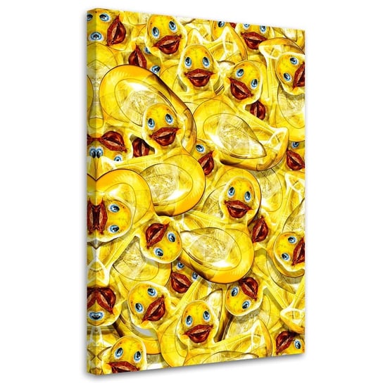 Feeby Obraz na płótnie, FEEBY Żółte kaczuszki - Rubiant 70x100 Feeby