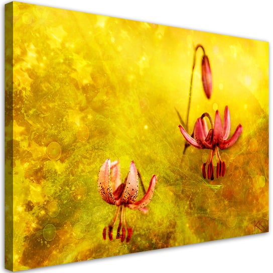 Feeby Obraz na płótnie, FEEBY Zwiędłe tulipany kwiaty 120x80 Feeby