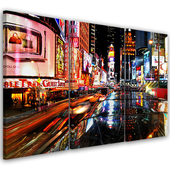 Feeby Obraz trzyczęściowy na płótnie, FEEBY Times Square Nowy Jork 150x100 Feeby
