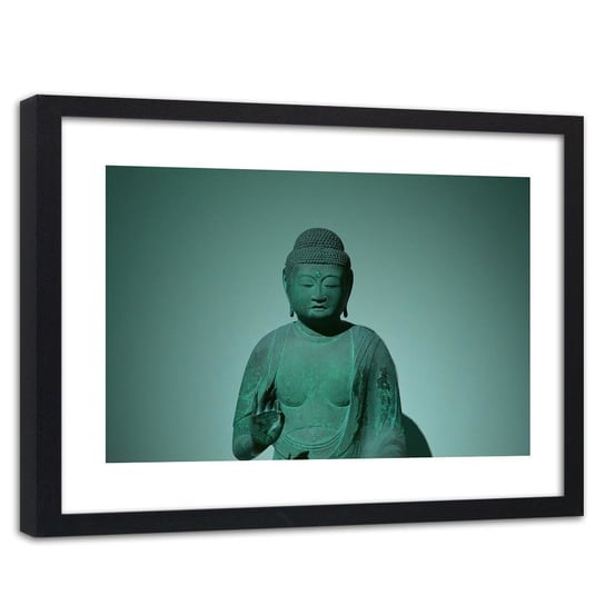 Feeby, Obraz w ramie czarnej, Budda w cieniu, 120x80 cm Feeby