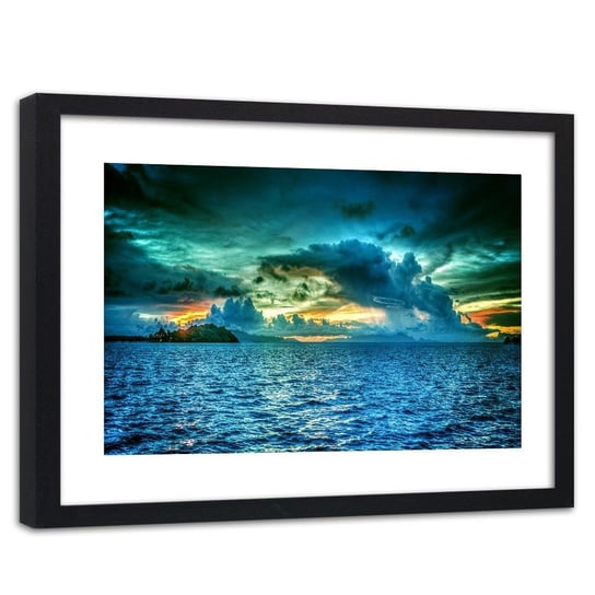 Feeby, Obraz w ramie czarnej, Niebo przed burzą 4, 60x40 cm Feeby