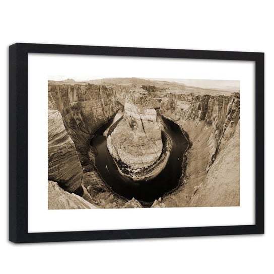 Feeby, Obraz w ramie czarnej, Widok na wielki kanion 1, 120x80 cm Feeby