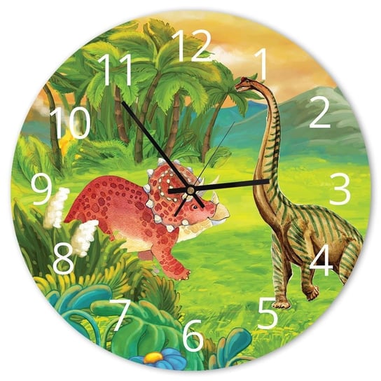 Feeby, Obraz z zegarem, Era dinozaurów, 40x40 cm Feeby