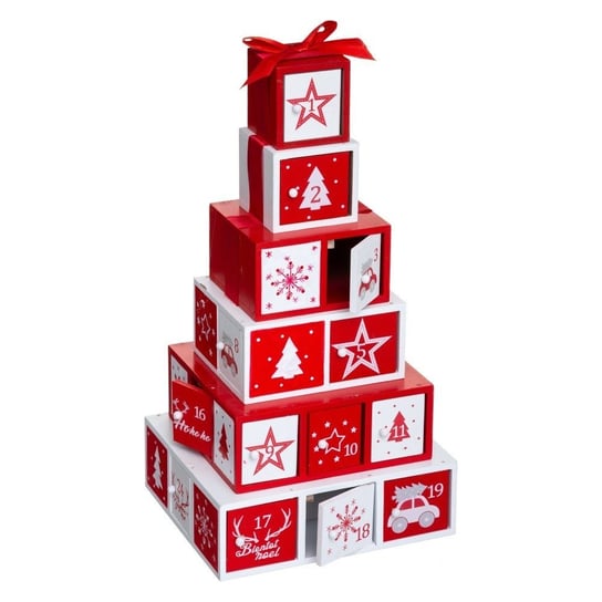 Fééric Lights and Christmas, Kalendarz Adwentowy w kształcie piramidy, 24 pudełka na prezenty Fééric Lights and Christmas