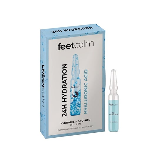 FeetCalm, Ampułki nawilżające do stóp z kwasem hialuronowym, 7x2 ml FeetCalm