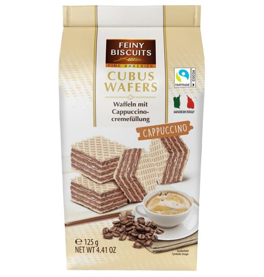 Feiny Biscuits Cubus Wafle z Kremem Cappuccino 125 g Feiny Biscuits