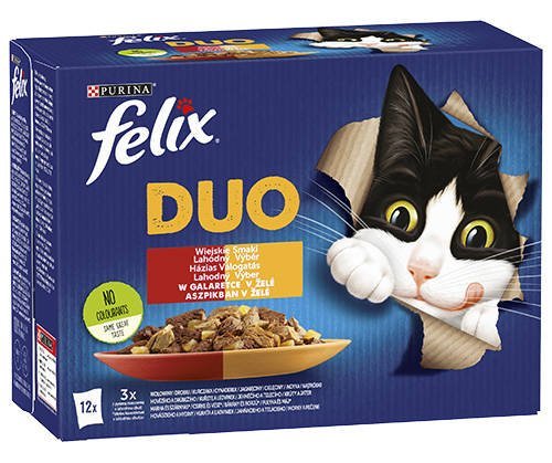 FELIX Duo Wiejskie Smaki w galaretce;12x85g Felix
