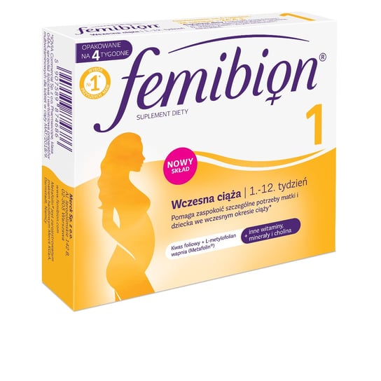 Femibion 1 Wczesna ciąża, suplement diety, 28 tabletek Femibion