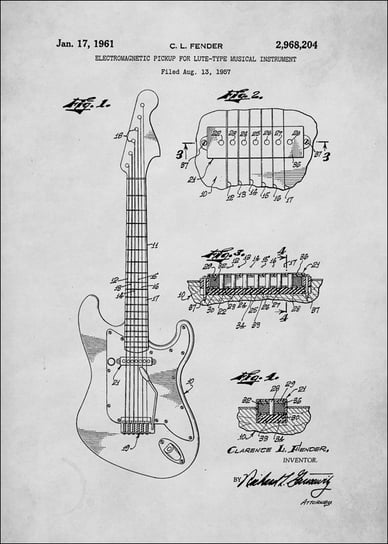 Fender Bialy - plakat 20x30 cm Galeria Plakatu