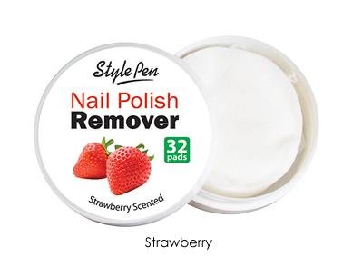 Ferity, Nail Polish Remover, pachnący zmywacz do paznokci w płatkach Truskawka, 32 szt. Ferity