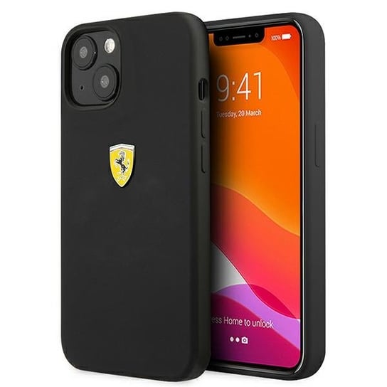 Ferrari etui obudowa case do iPhone 13 mini 5,4" czarny/black hardcase Silicone Ferrari