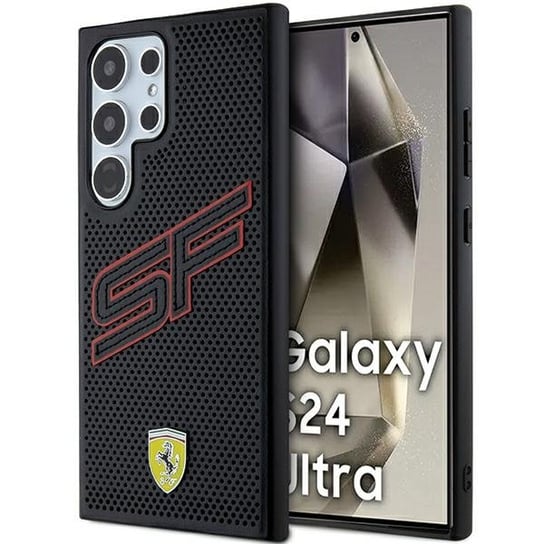Ferrari etui pokrowiec obudowa do Samsung Galaxy S24 Ultra S928 czarny/black hardcase Big SF Perforated Ferrari