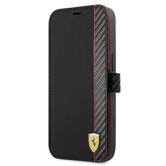Ferrari FESAXFLBKP13SBK iPhone 13 mini 5,4" czarny/black book On Track Carbon Stripe Ferrari