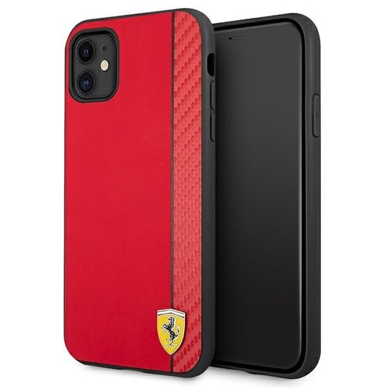 Ferrari FESAXHCN61RE iPhone 11 6,1" czerwony/red hardcase On Track Carbon Stripe Ferrari