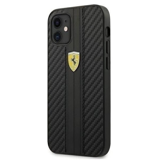 Ferrari FESNECHCP12SBK iPhone 12 mini 5,4" czarny/black hardcase On Track PU Carbon Ferrari