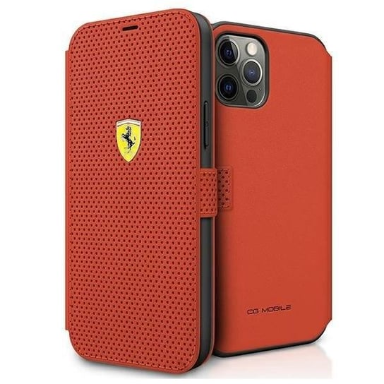 Ferrari FESPEFLBKP12LRE iPhone 12 Pro Max 6,7" czerwony/red book On Track Perforated Ferrari