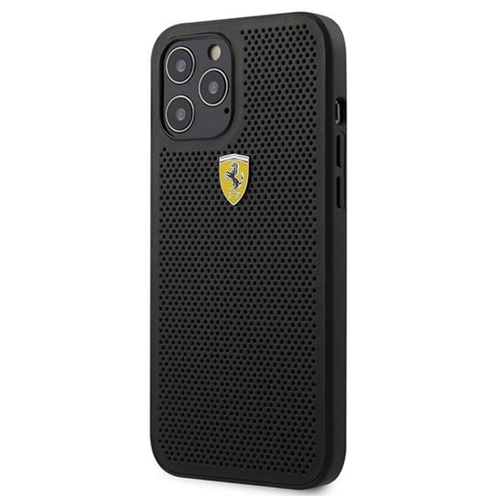 Ferrari FESPEHCP12LBK iPhone 12 Pro Max 6,7" czarny/black hardcase On Track Perforated Ferrari