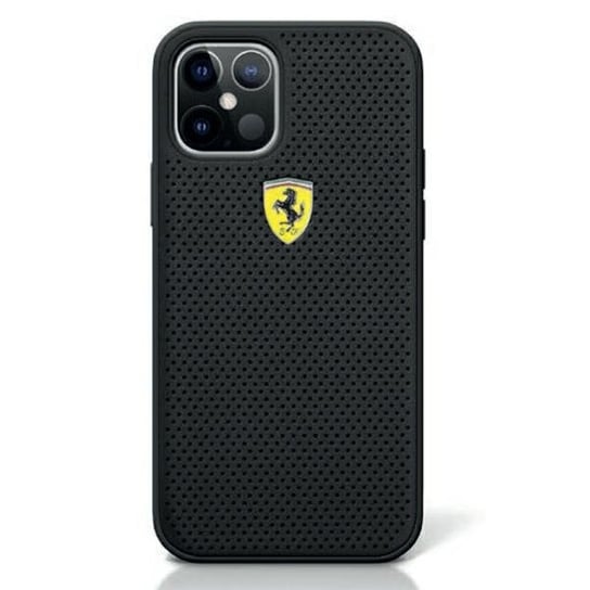 Ferrari FESPEHCP12MBK iPhone 12/12 Pro 6,1" czarny/black hardcase On Track Perforated Ferrari