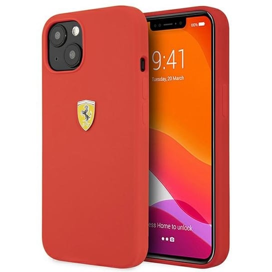 Ferrari FESSIHCP13SRE iPhone 13 mini 5,4" czerwony/red hardcase Silicone Ferrari