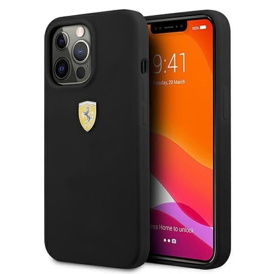 Ferrari Fessihcp13Xbk Iphone 13 Pro Max 6,7" Czarny/Black Hardcase Silicone Ferrari