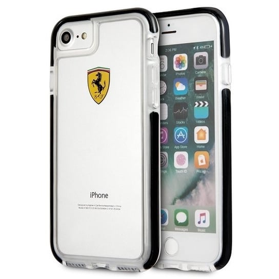 Ferrari Hardcase FEGLHCP7BK iPhone 7/8 SE2020 Shockproof transparent black Ferrari