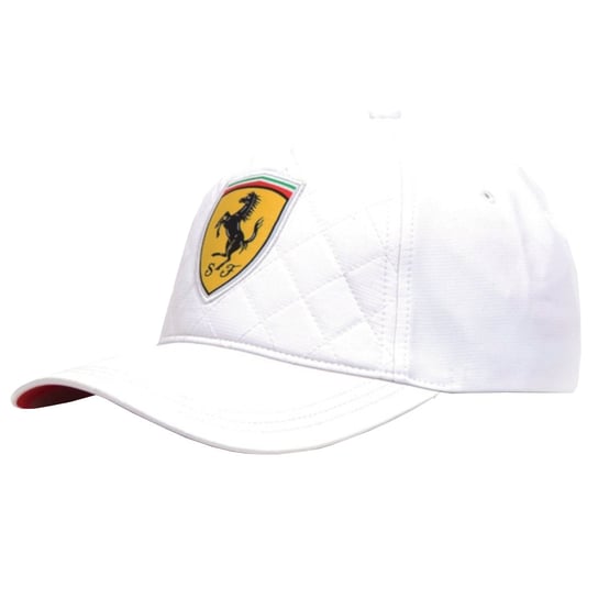 Ferrari SF FW Quilt Cap 130181044-200, Mężczyzna, Czapka z daszkiem, Biały BRANDED.ŚLIWIŃSKI