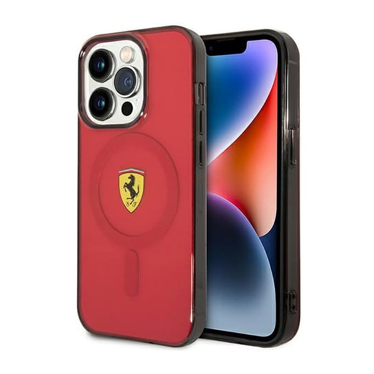 Ferrari Translucent Magsafe - Etui Iphone 14 Pro Max (Czerwony) Ferrari