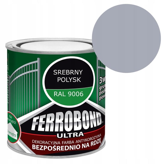Ferrobond Farba Na Rdzę Srebrny Połysk Ral 9006 Inna marka