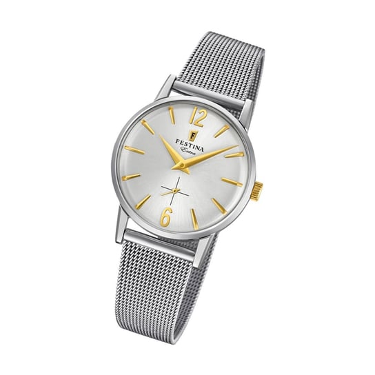 Festina damski zegarek Extra F20258/2 kwarcowy zegarek na rękę ze stali nierdzewnej srebrny UF20258/2 Festina