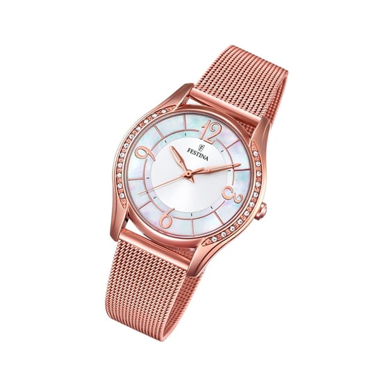 Festina zegarek damski Mademoiselle F20422/1 zegarek na rękę ze stali nierdzewnej różowe złoto UF20422/1 Festina