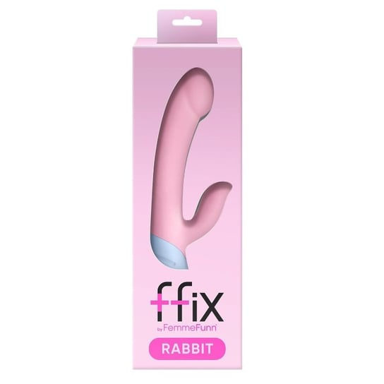 Ffix Rabbit, Wibrator typu króliczek na baterie, różowy FemmeFunn