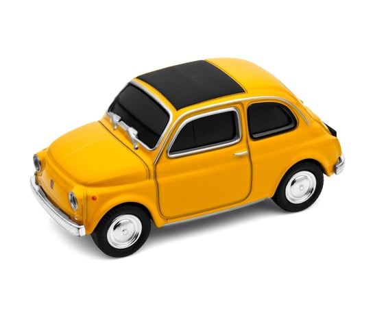 Fiat 500 - żółty - pamięć USB 32GB Autodrive - samochód Welly