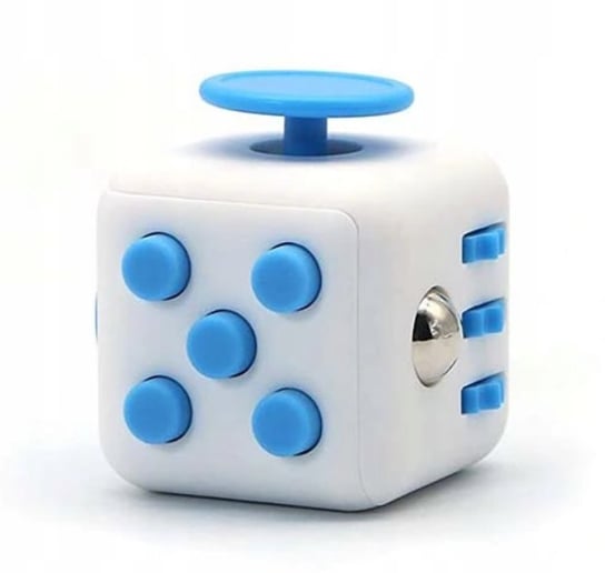 Fidget Spinner, gra zręcznościowa Fidget Cube, biało-niebieski TM Toys