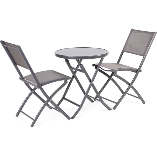 Fieldmann, Zestaw  mebli balkonowych, ogrodowych, metalowe stół, 2 krzesła Fieldmann