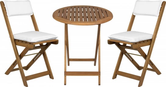 Fieldmann, Zestaw ogrodowo-balkonowy, drewniany, stół, 2x krzesła, poduszki, FDZN 4003-T, Carol Fieldmann