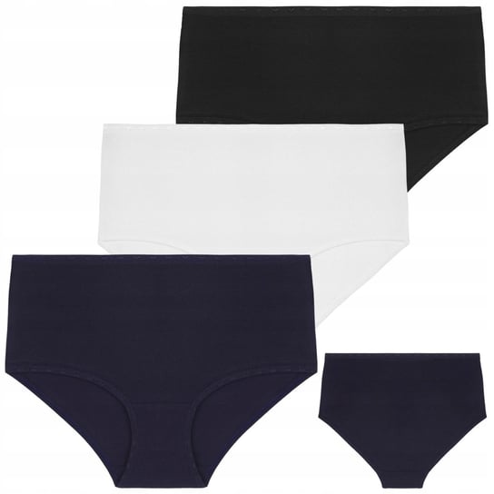 Figi Majtki Bawełniane Damskie Mix Kolor Wysoki Stan MORAJ 3-szt 6XL Moraj